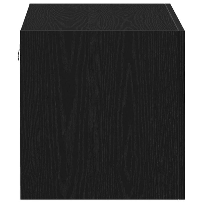 Armoire murale chêne noir 80x39x40 cm bois d'ingénierie – Image 5