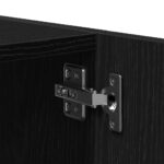 Armoire murale chêne noir 80x39x40 cm bois d'ingénierie – Image 7
