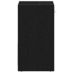 Armoire lavabo de salle de bain chêne noir 60x33x60 cm – Image 5