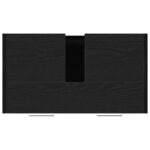 Armoire lavabo de salle de bain chêne noir 60x33x60 cm – Image 7