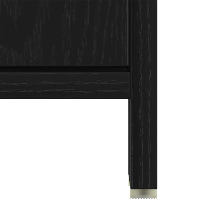 Armoire lavabo de salle de bain chêne noir 60x33x60 cm – Image 8