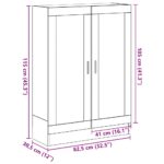 Bibliothèque chêne noir 82,5x30,5x115 cm bois d'ingénierie – Image 9