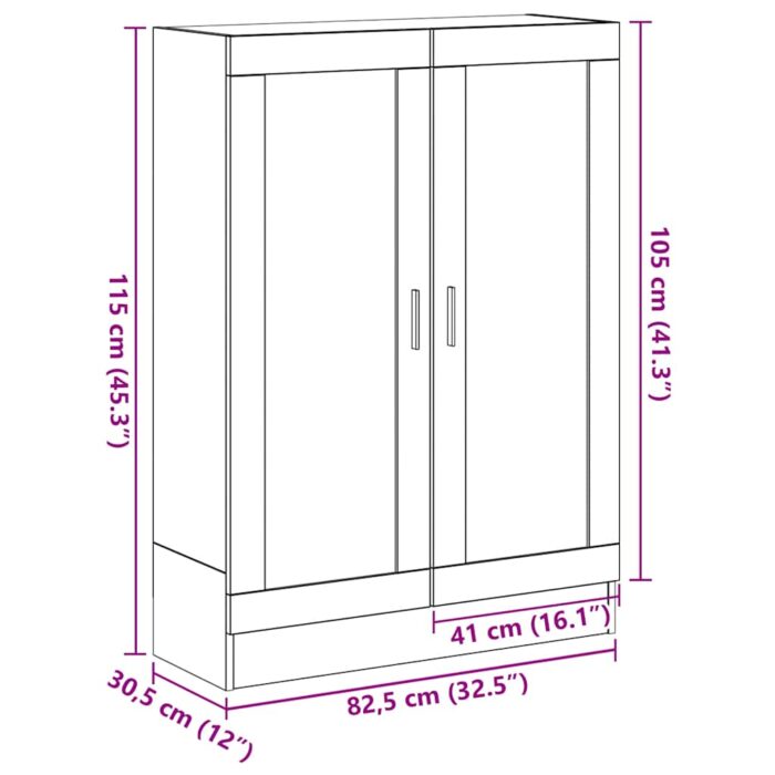 Bibliothèque chêne noir 82,5x30,5x115 cm bois d'ingénierie – Image 9