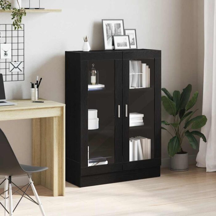 Bibliothèque chêne noir 82,5x30,5x115 cm bois d'ingénierie – Image 1