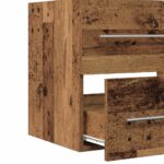 Meuble de salle de bain vieux bois 60x38,5x48 cm – Image 7