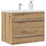 Armoire lavabo de salle de bain chêne artisanal bois ingénierie – Image 2