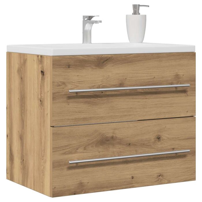 Armoire lavabo de salle de bain chêne artisanal bois ingénierie – Image 2
