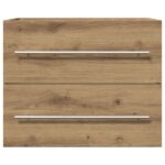 Armoire lavabo de salle de bain chêne artisanal bois ingénierie – Image 4