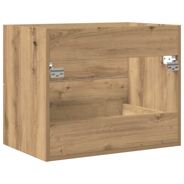Armoire lavabo de salle de bain chêne artisanal bois ingénierie – Image 6