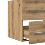 Armoire lavabo de salle de bain chêne artisanal bois ingénierie – Image 8