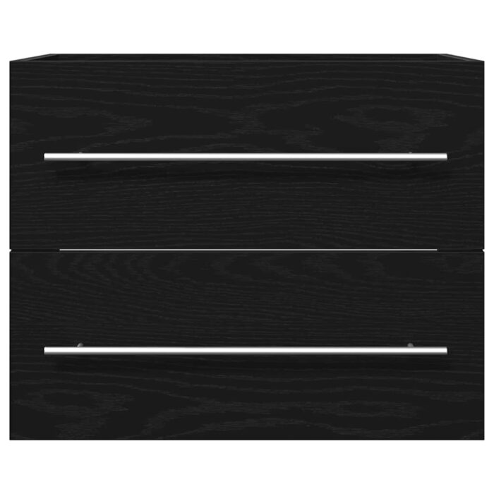 Meuble de salle de bain avec lavabo chêne noir 60x38,5x48 cm – Image 4