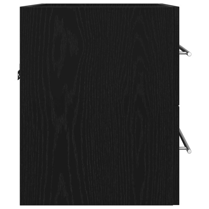 Meuble de salle de bain avec lavabo chêne noir 60x38,5x48 cm – Image 5