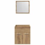 Ensemble de meubles salle de bain 2 pcs bois d'ingénierie – Image 4
