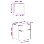 Ensemble de meubles salle de bain 2 pcs chêne noir – Image 10