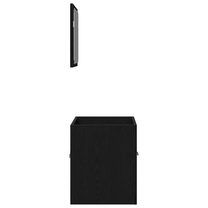 Ensemble de meubles salle de bain 2 pcs chêne noir – Image 5