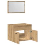 Ensemble de meubles salle de bain 2 pcs bois d'ingénierie – Image 3