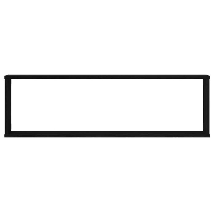 Étagères murales cube 4 pcs chêne noir 100x15x30 cm bois – Image 4