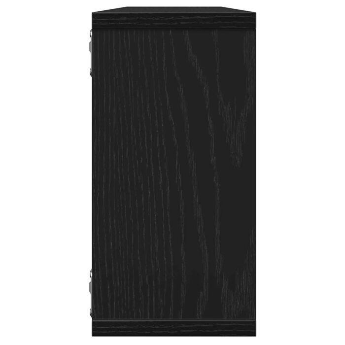 Étagères murales cube 4 pcs chêne noir 100x15x30 cm bois – Image 5
