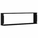 Étagères murales cube 4 pcs chêne noir 100x15x30 cm bois – Image 6