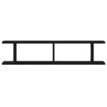 Étagères murales 2 pcs chêne noir 90x18x20 cm bois d'ingénierie – Image 4