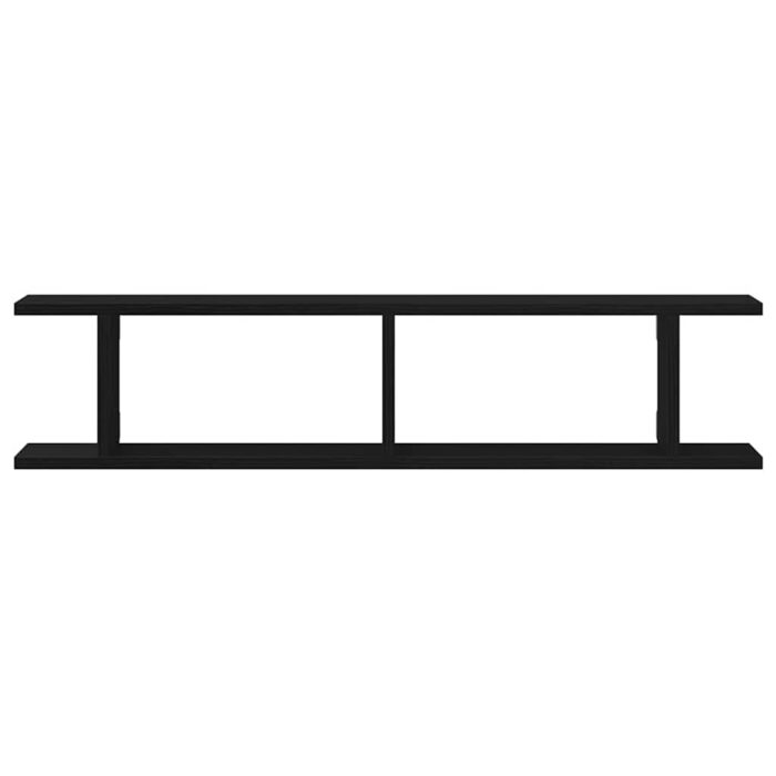 Étagères murales 2 pcs chêne noir 90x18x20 cm bois d'ingénierie – Image 4