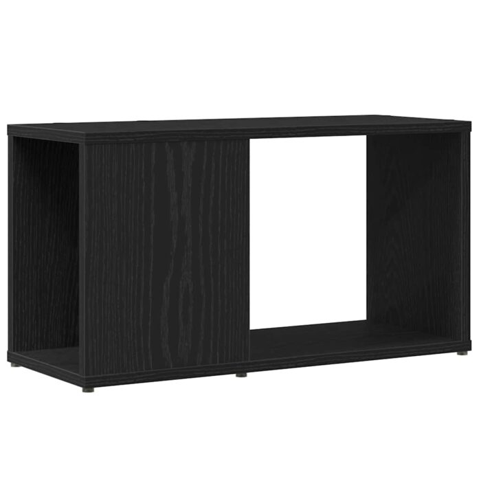 Meuble TV chêne noir 60x24x32 cm bois d'ingénierie – Image 1