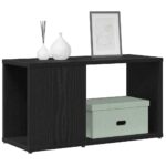 Meuble TV chêne noir 60x24x32 cm bois d'ingénierie – Image 3