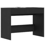 Bureau chêne noir 101x50x76,5 cm Bois d'ingénierie – Image 2