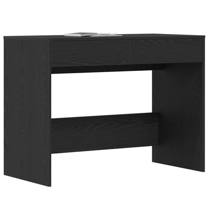 Bureau chêne noir 101x50x76,5 cm Bois d'ingénierie – Image 2
