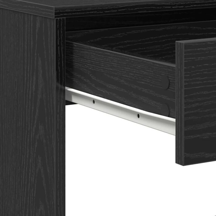 Bureau chêne noir 101x50x76,5 cm Bois d'ingénierie – Image 8