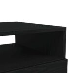 Table basse avec lumières LED chêne noir 50x49x40 cm – Image 8