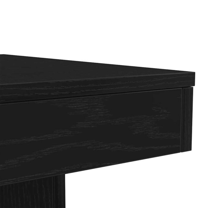 Table basse avec lumières LED chêne noir 50x50x40 cm – Image 7