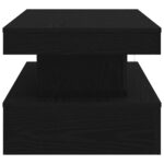 Table basse avec lumières LED chêne noir 90x50x40 cm – Image 5