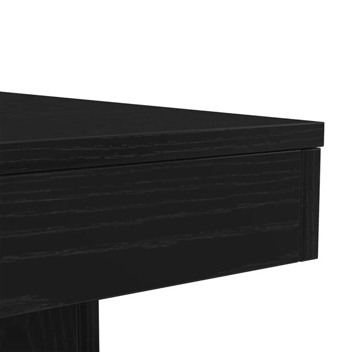 Table basse avec lumières LED chêne noir 90x50x40 cm – Image 7