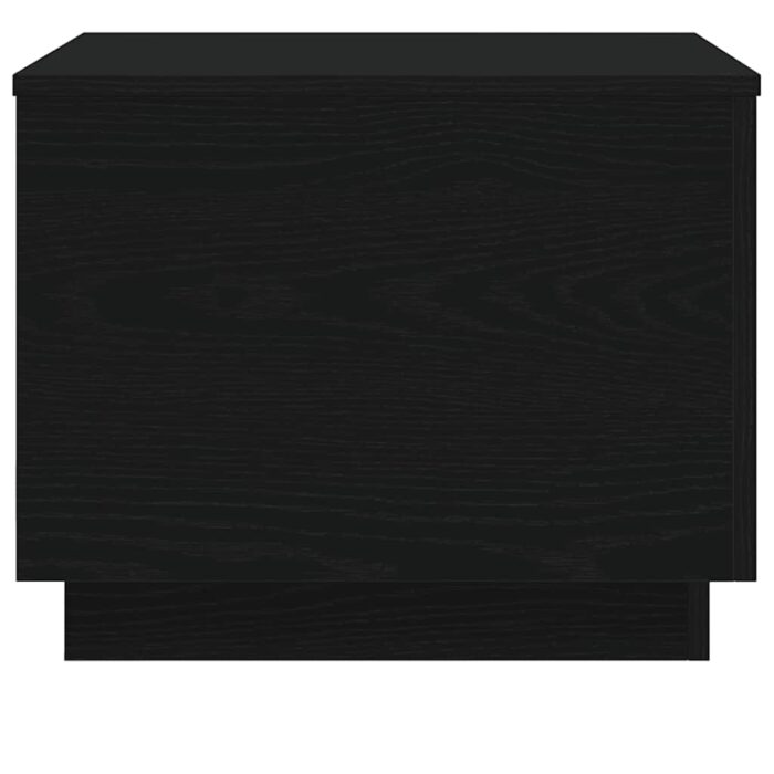 Table basse avec lumières LED chêne noir 50x50x40 cm – Image 5