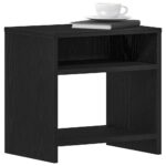 Table de chevet chêne noir 40x30x40 cm bois d'ingénierie – Image 2