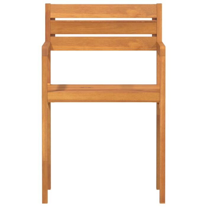 Chaises de jardin 2 pièces 50x53x80 cm Bois massif Acacia – Image 3