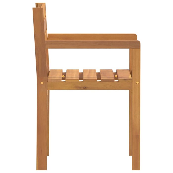 Chaises de jardin 2 pièces 50x53x80 cm Bois massif Acacia – Image 4