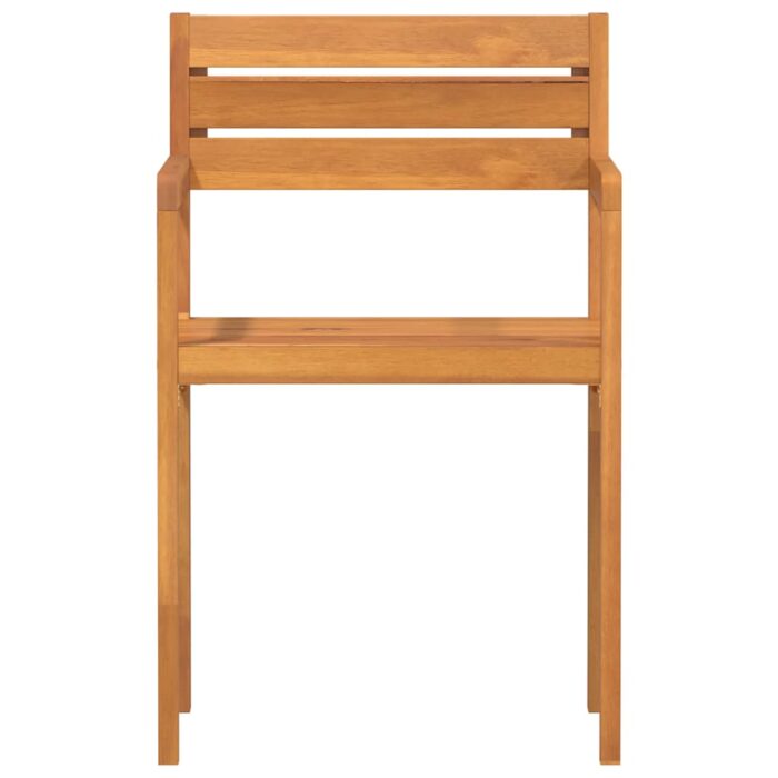 Chaises de jardin 4 pièces 50x53x80 cm Bois massif Acacia – Image 7
