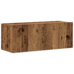Meubles TV muraux 4 pcs vieux bois bois d'ingénierie – Image 2