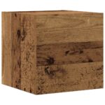 Ensemble de meuble TV mural 8 pcs vieux bois bois d'ingénierie – Image 4