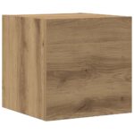 Ensemble de meuble TV mural 8 pcs vieux bois bois d'ingénierie – Image 4