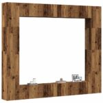 Ensemble de meuble TV mural 8 pcs vieux bois bois d'ingénierie