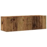 Meubles TV muraux 3 pcs vieux bois bois d'ingénierie – Image 4