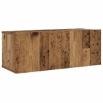 Meubles TV muraux 3 pcs vieux bois bois d'ingénierie – Image 4