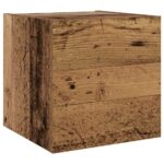 Meubles TV muraux 6 pcs vieux bois bois d'ingénierie – Image 4
