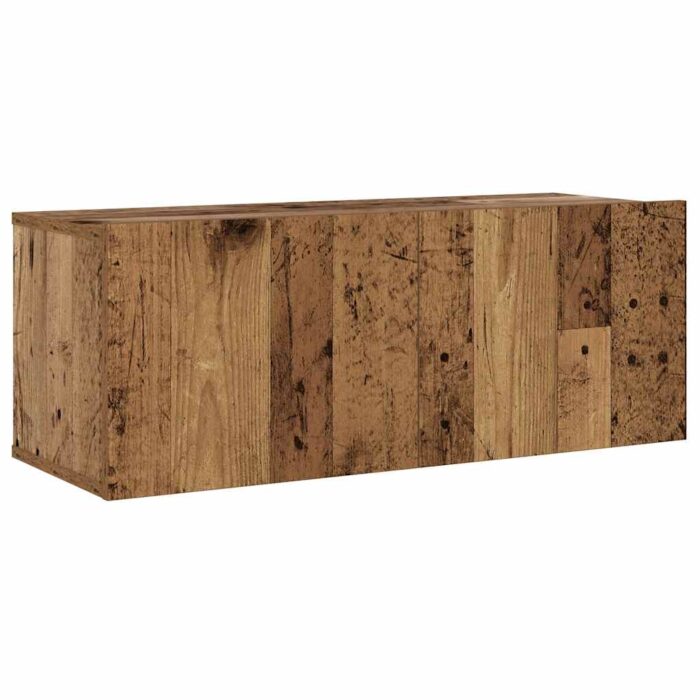 Ensemble de meuble TV mural 8 pcs vieux bois bois d'ingénierie – Image 4