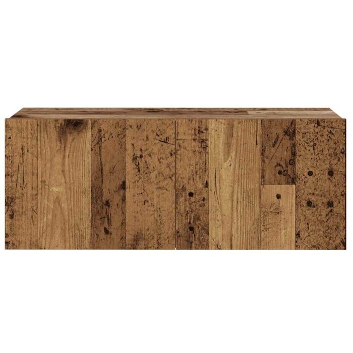 Ensemble de meuble TV mural 8 pcs vieux bois bois d'ingénierie – Image 5