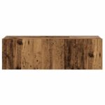 Meubles TV muraux 3 pcs vieux bois bois d'ingénierie – Image 5