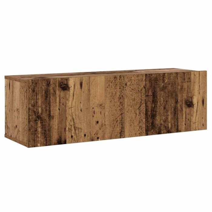 Meubles TV muraux 6 pcs vieux bois bois d'ingénierie – Image 4